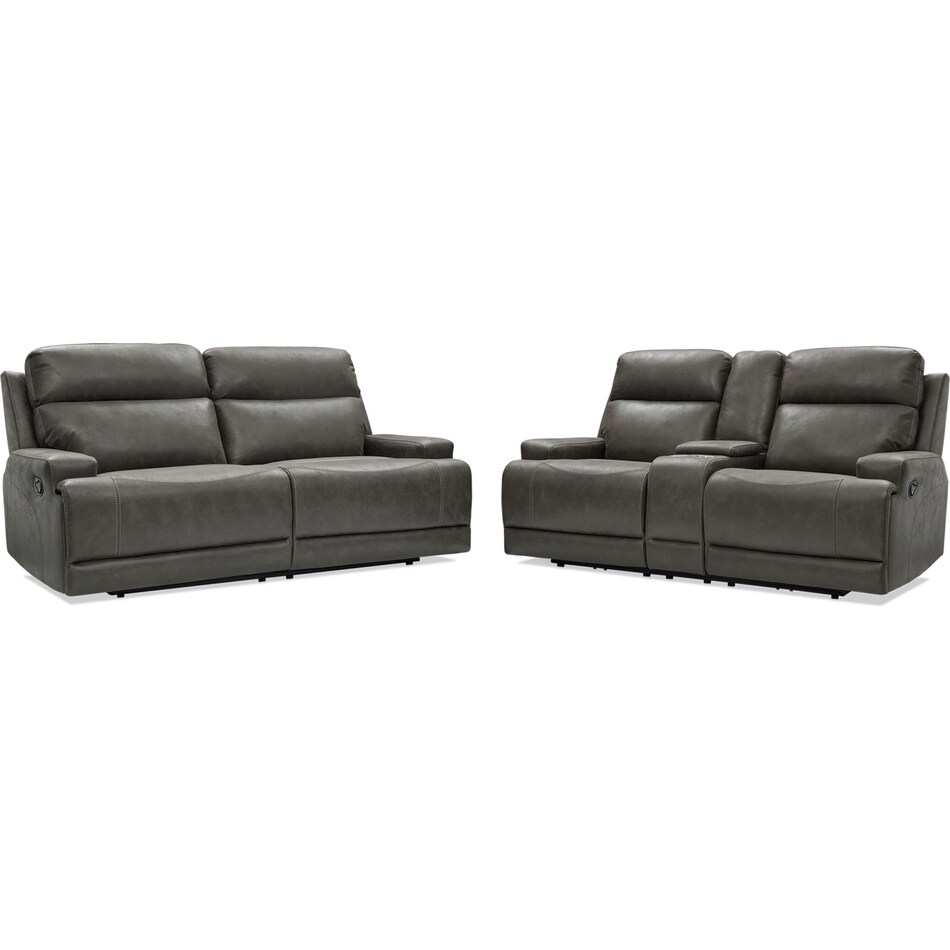 laredo gray  pc manual reclining living room   