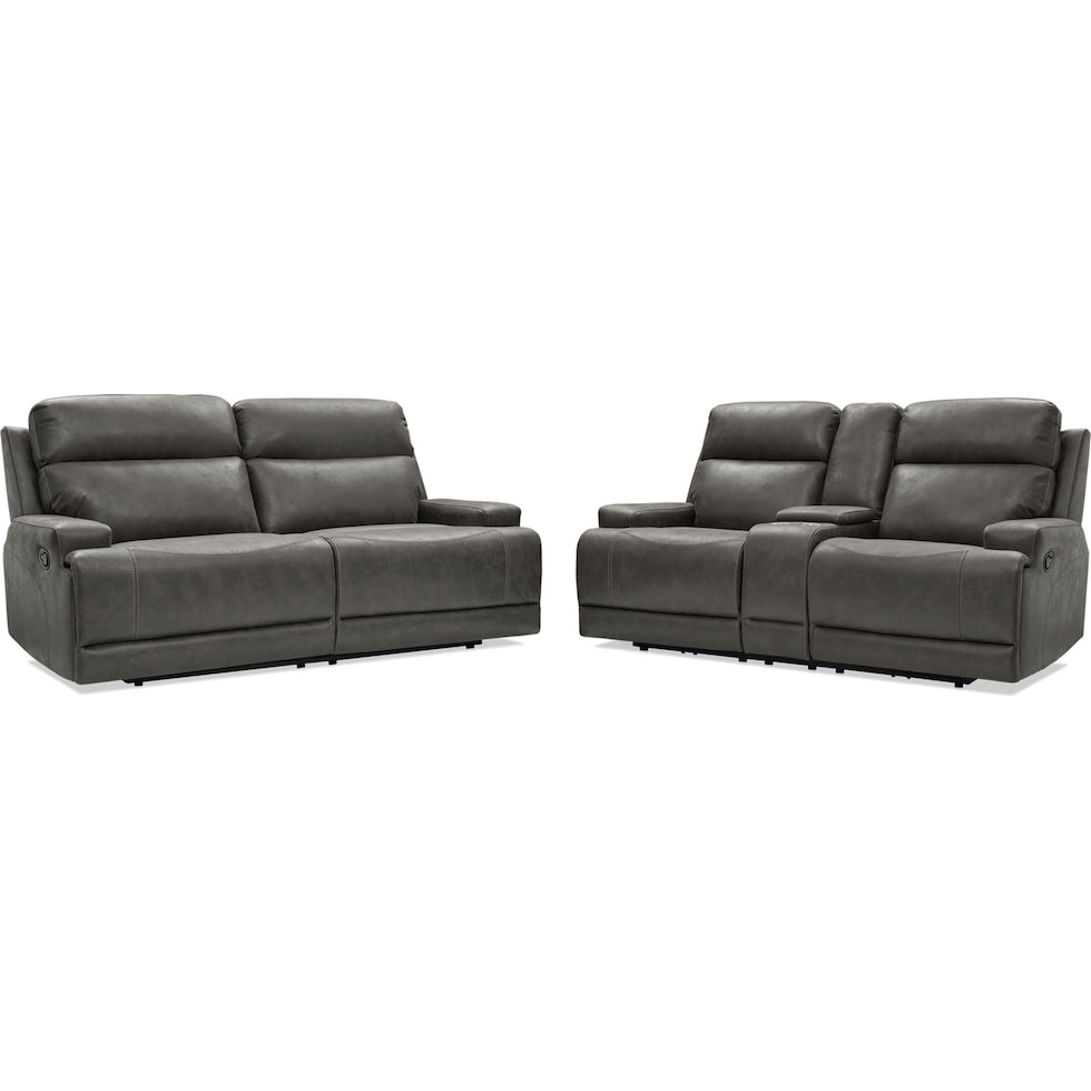 laredo gray  pc manual reclining living room   