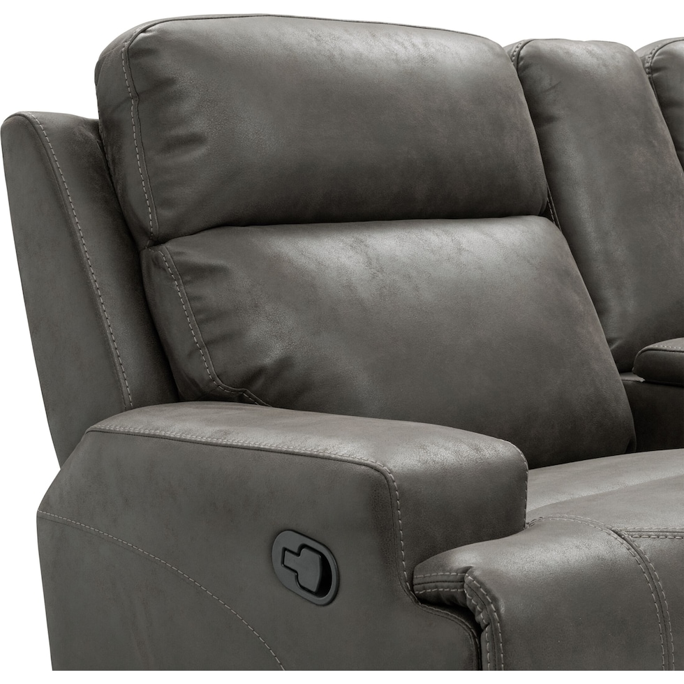 laredo gray  pc manual reclining living room   