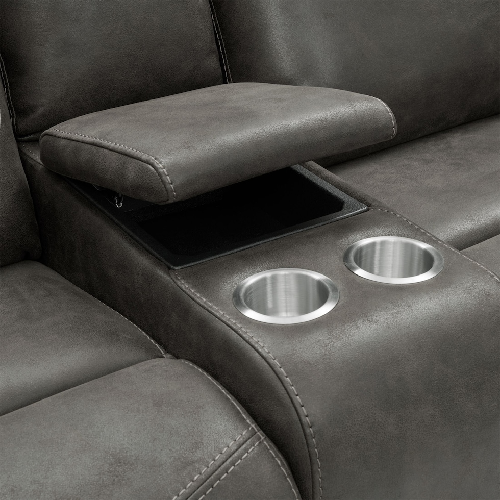 laredo gray  pc manual reclining living room   