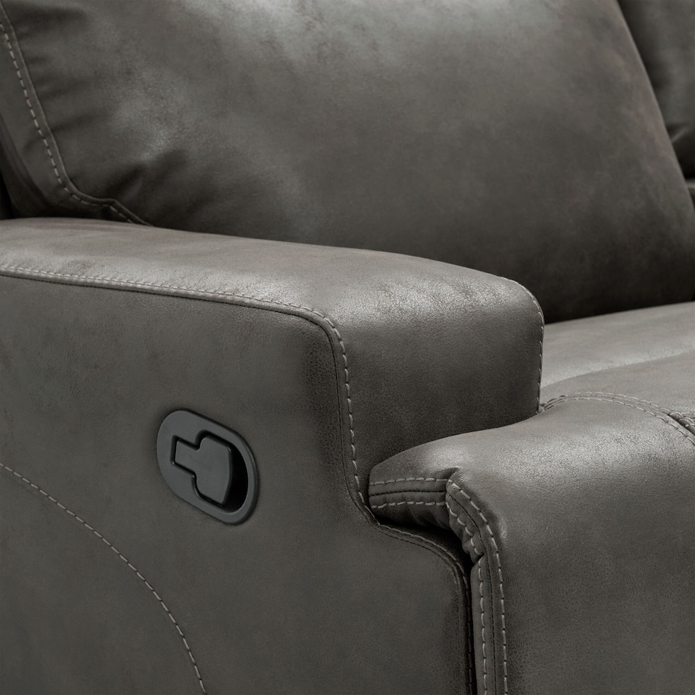 laredo gray  pc manual reclining living room   