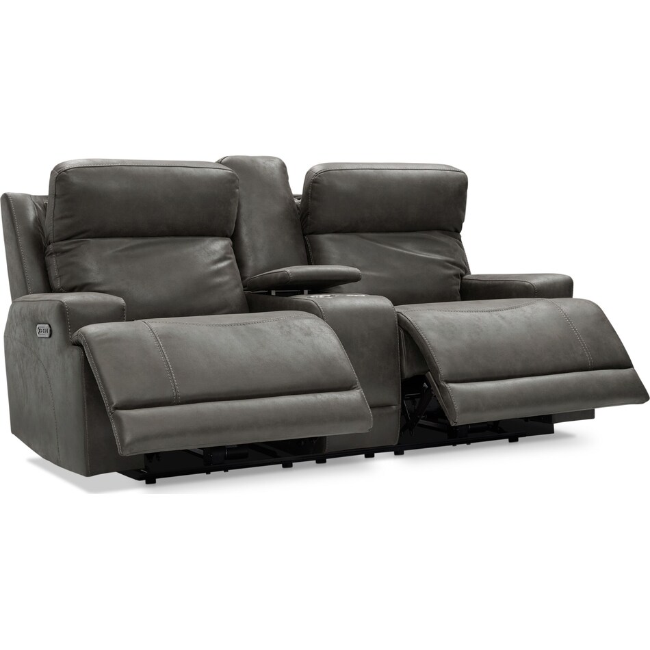 Laredo Power Reclining Sofa and Loveseat Set American Signature Furniture