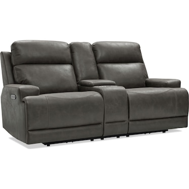 Laredo Dual-Power Reclining Loveseat - Gray
