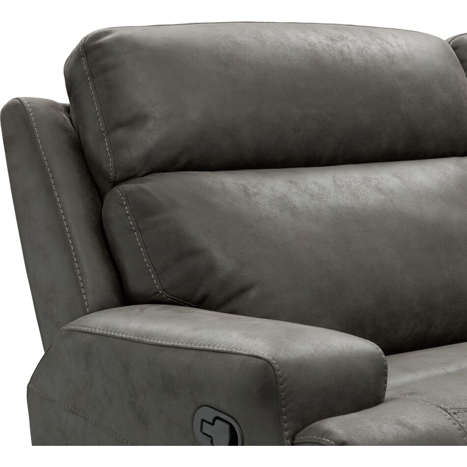 laredo gray manual reclining sofa   