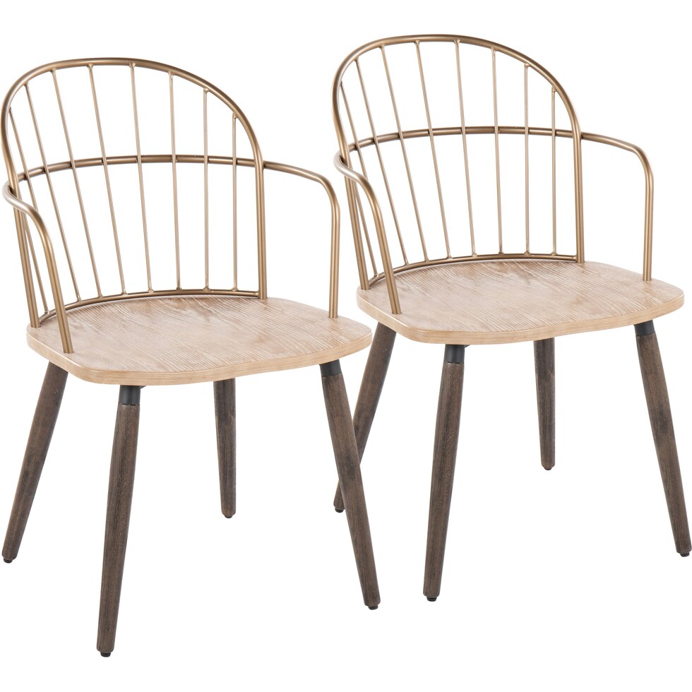 laryn brown copper dining chair   