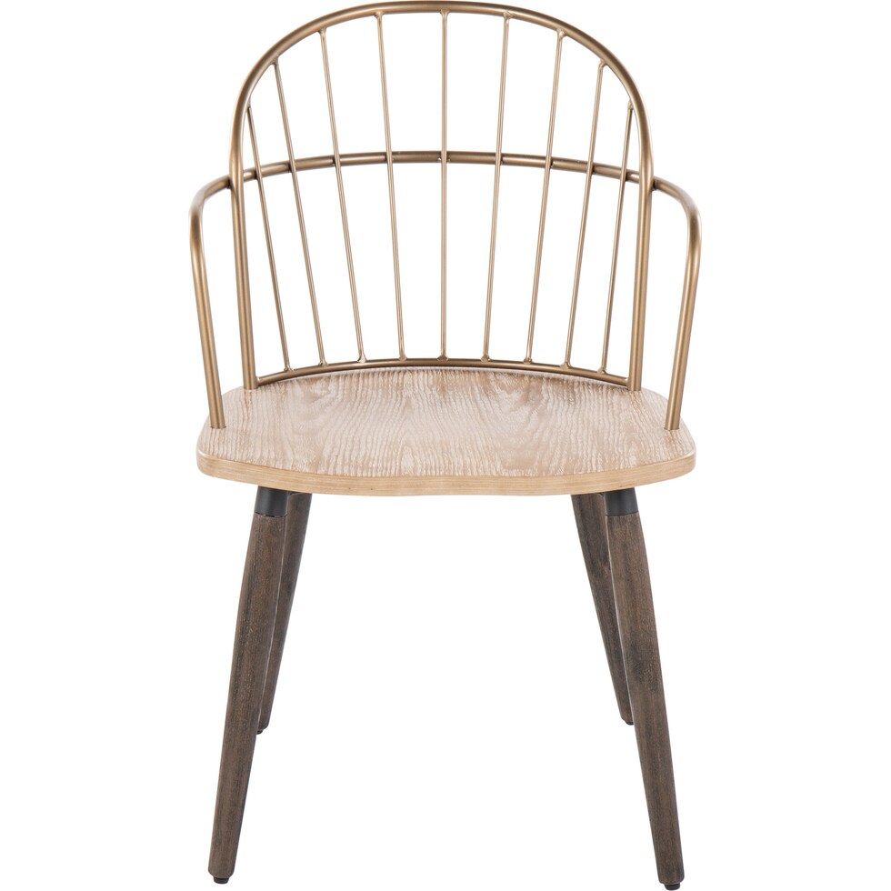 laryn brown copper dining chair   