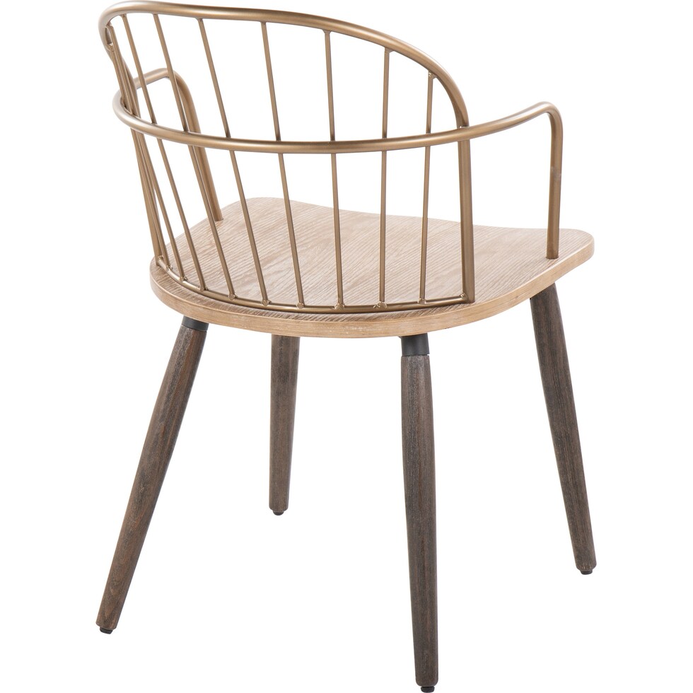 laryn brown copper dining chair   