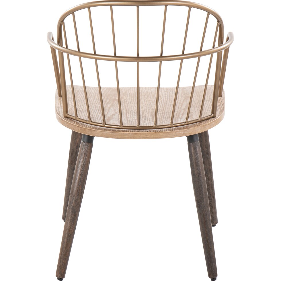 laryn brown copper dining chair   