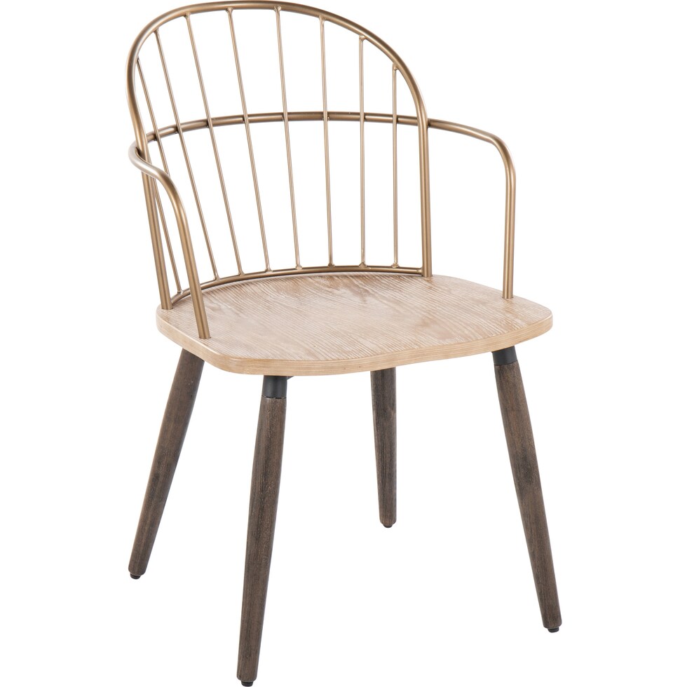 laryn brown copper dining chair   