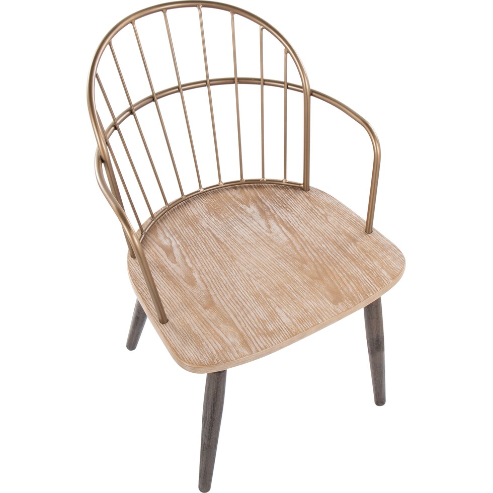 laryn brown copper dining chair   