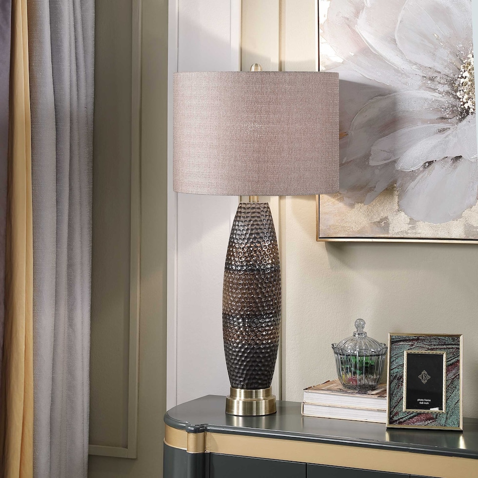 laughlin dark brown table lamp   