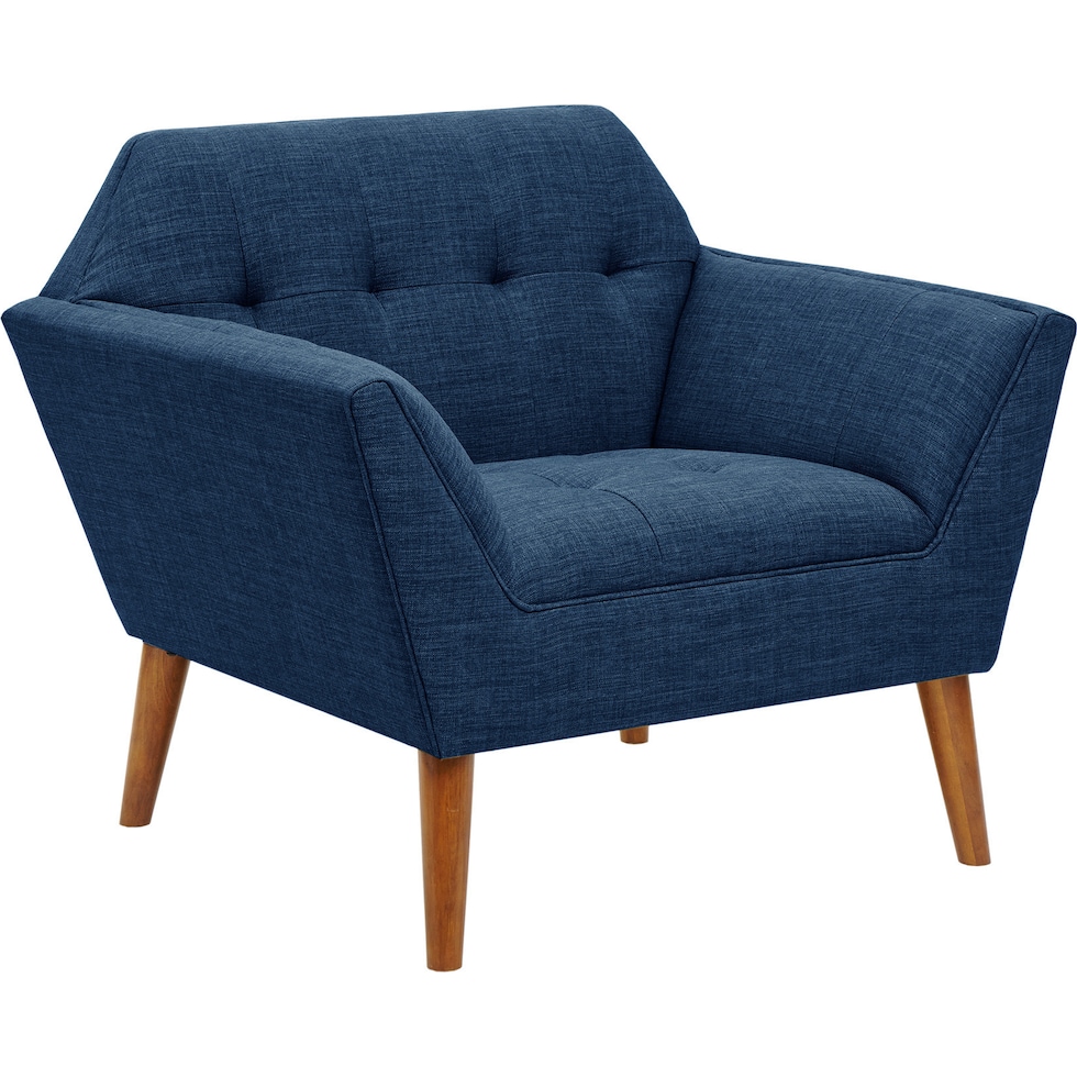 laureen blue accent chair   