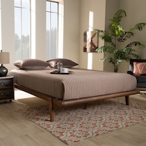 laurenne dark brown king bed frame   