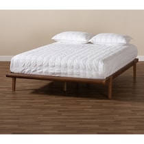 laurenne dark brown king bed frame   
