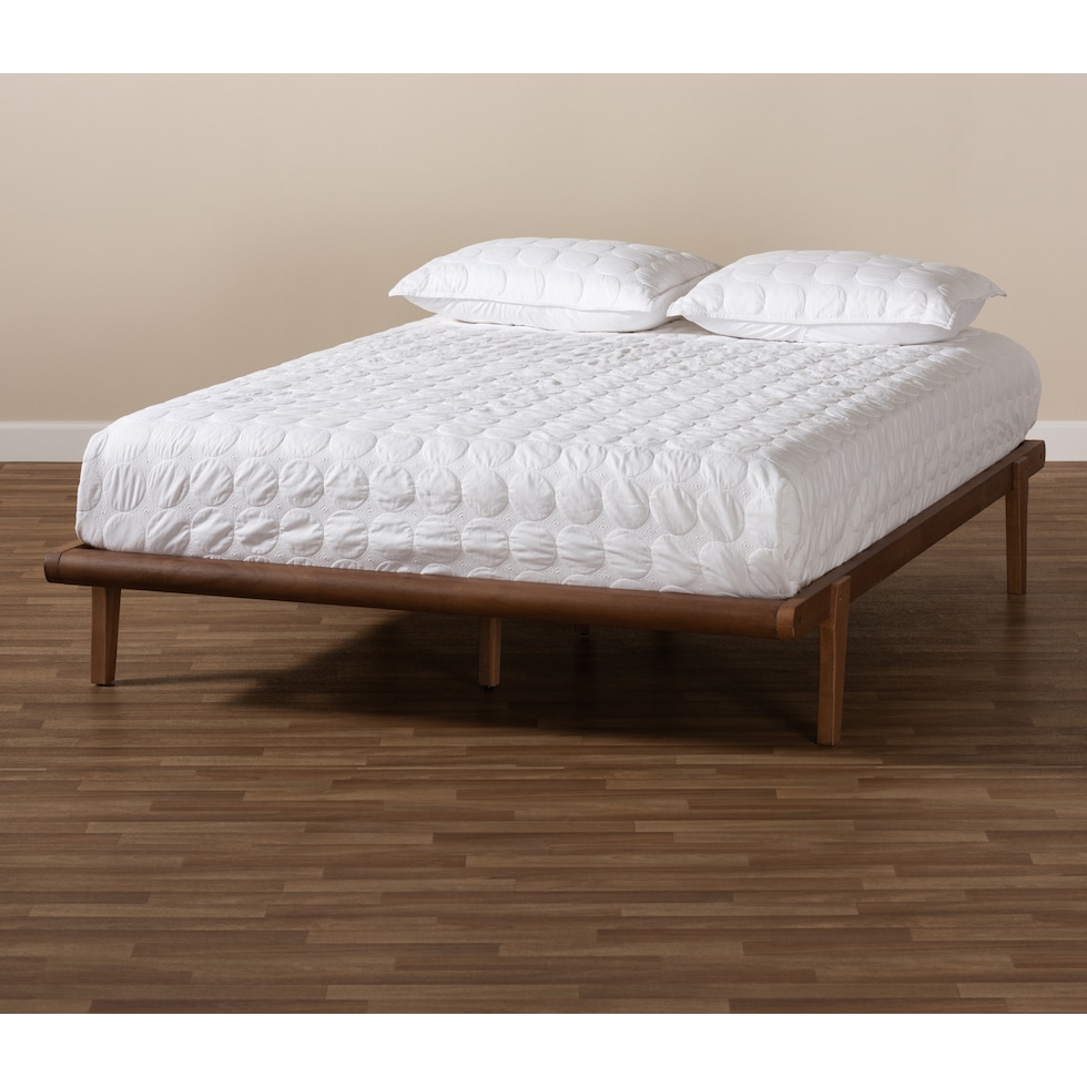 laurenne dark brown king bed frame   