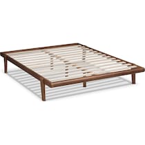 laurenne dark brown queen bed frame   