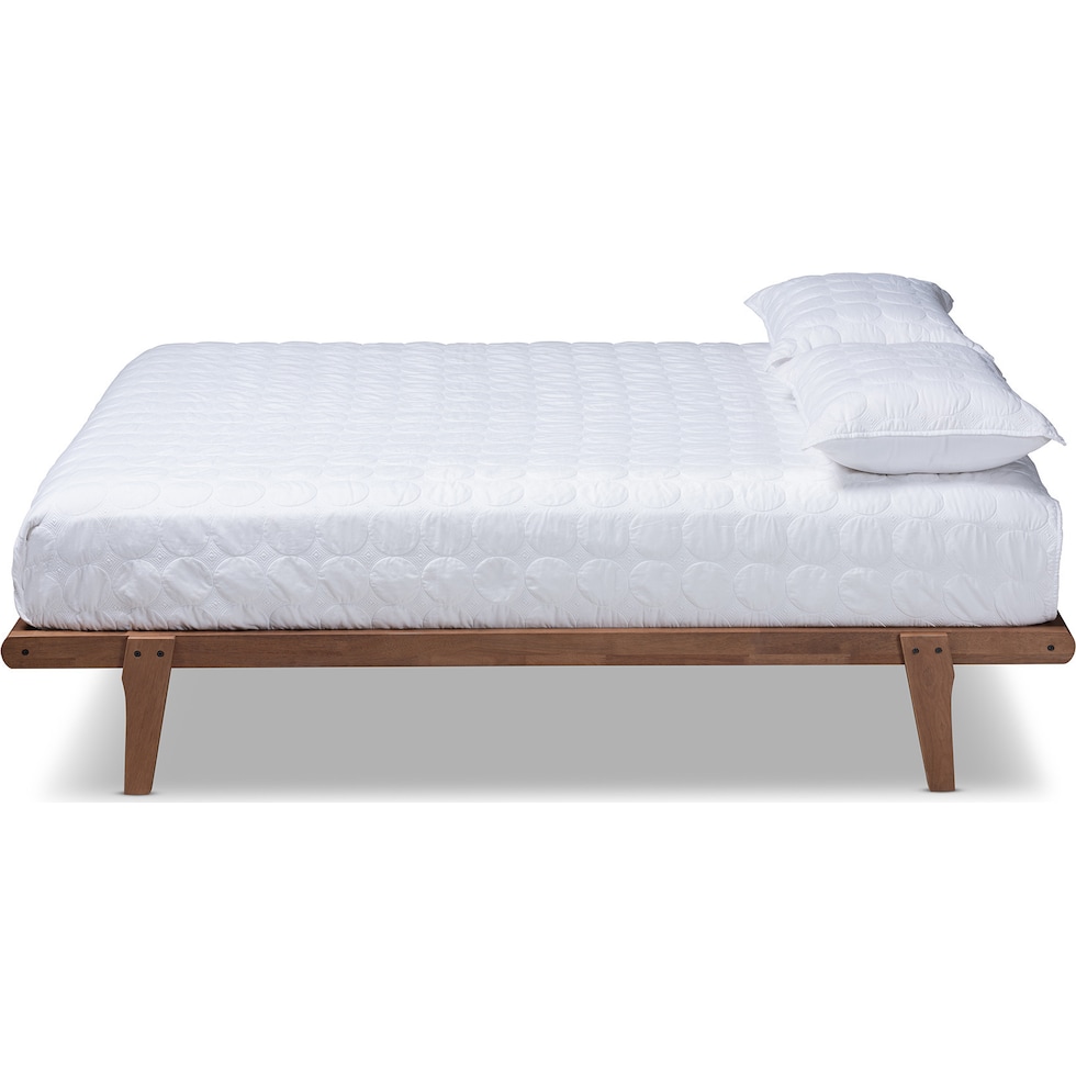 laurenne dark brown queen bed frame   