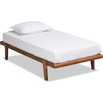 laurenne dark brown twin bed frame   