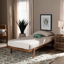 laurenne dark brown twin bed frame   