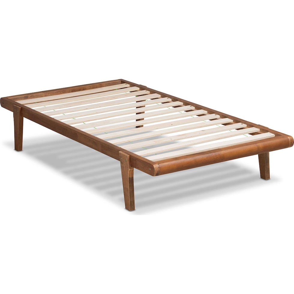 laurenne dark brown twin bed frame   
