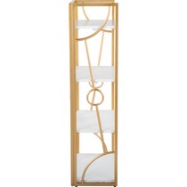 lauryn white gold bookcase   