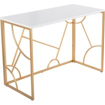 lauryn white gold desk   