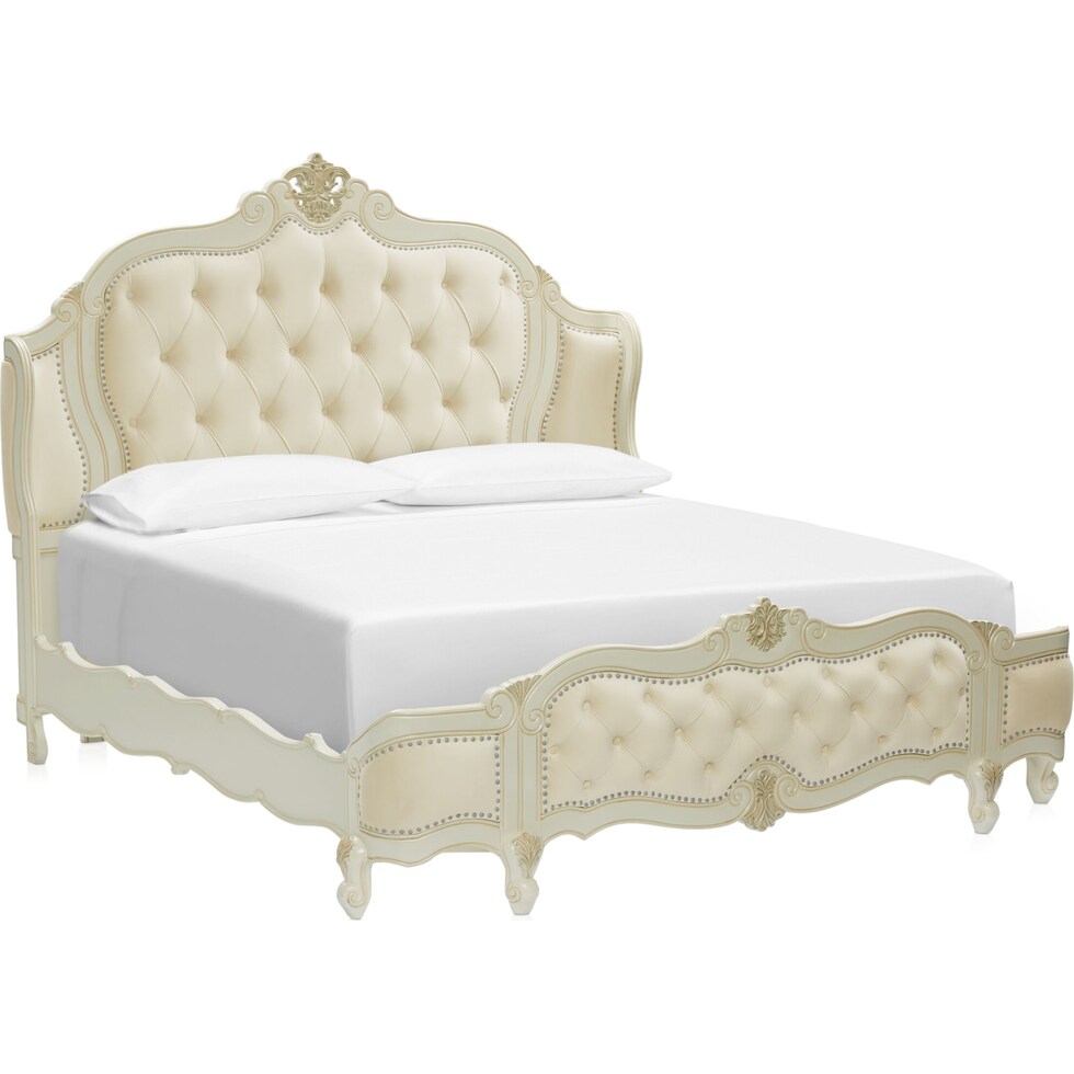 lavelle bedroom white queen bed   