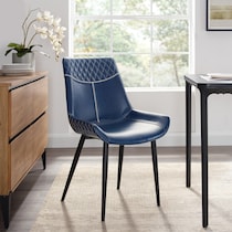 lawler blue dining chair   