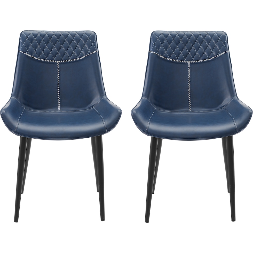 lawler blue dining chair   