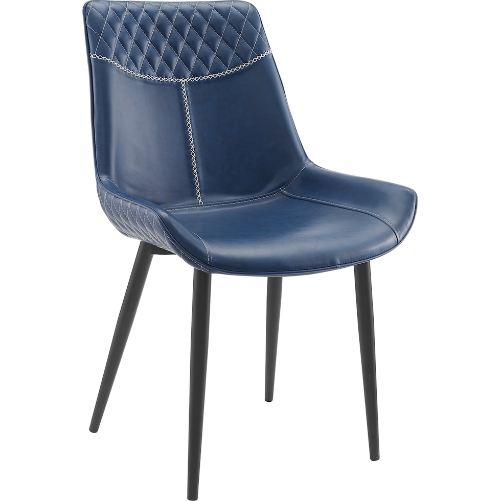 lawler blue dining chair   