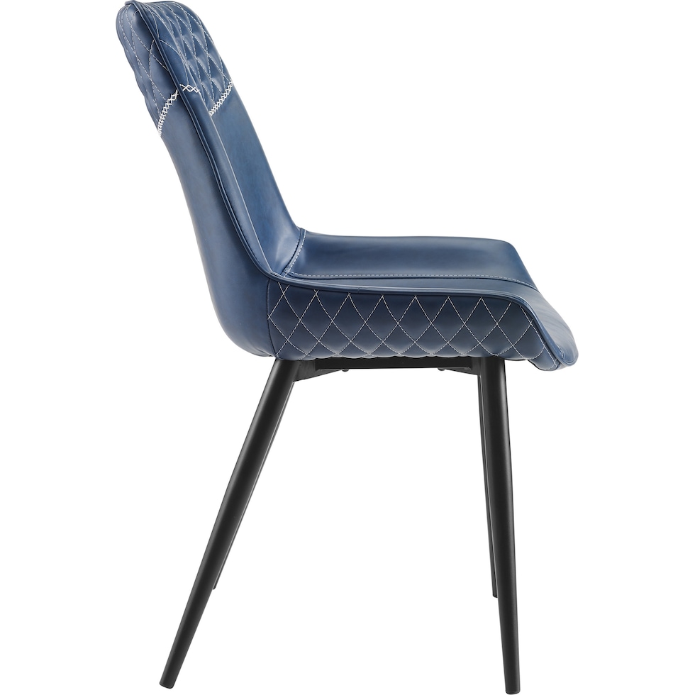 lawler blue dining chair   