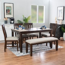 lawson dark brown  pc dining room   