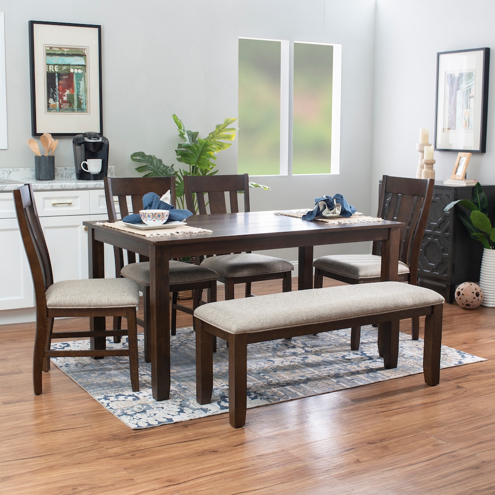 lawson dark brown  pc dining room   