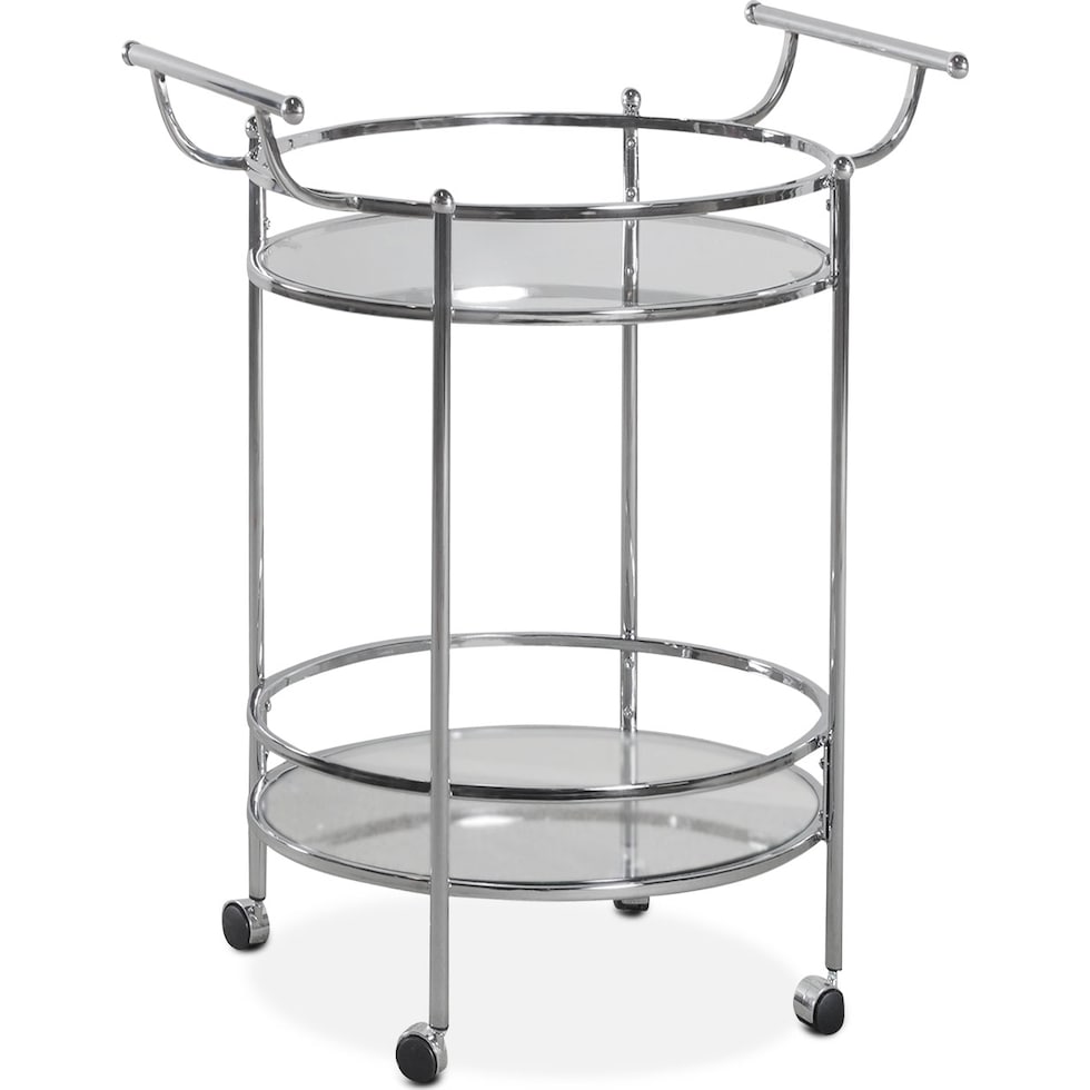 layne chrome bar cart   