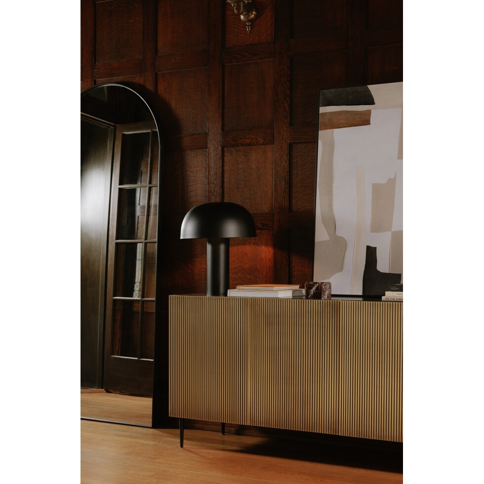 le champignon black table lamp   