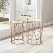 leafy gold side table   