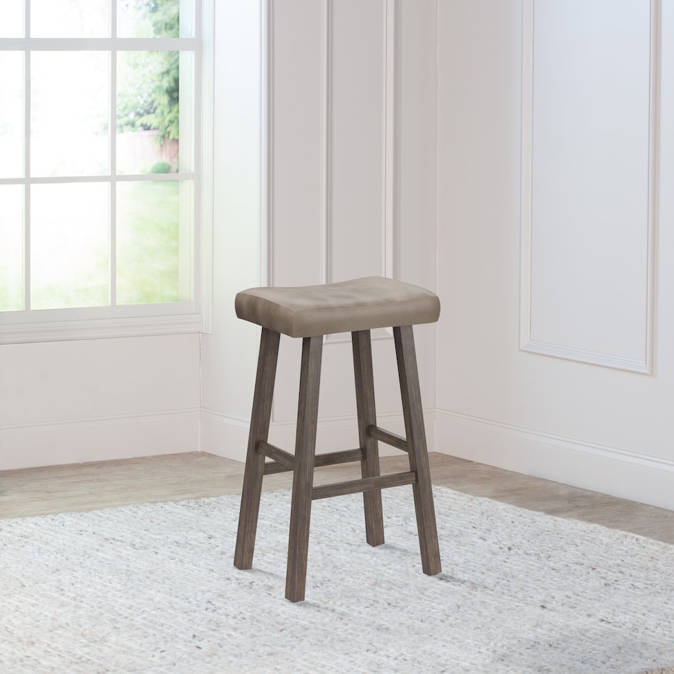 leana gray bar stool   