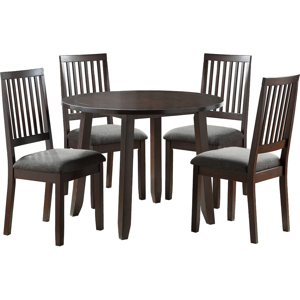 leandra dark brown  pc dining room   