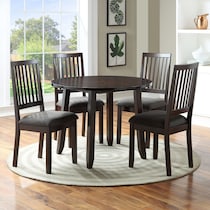 leandra dark brown  pc dining room   