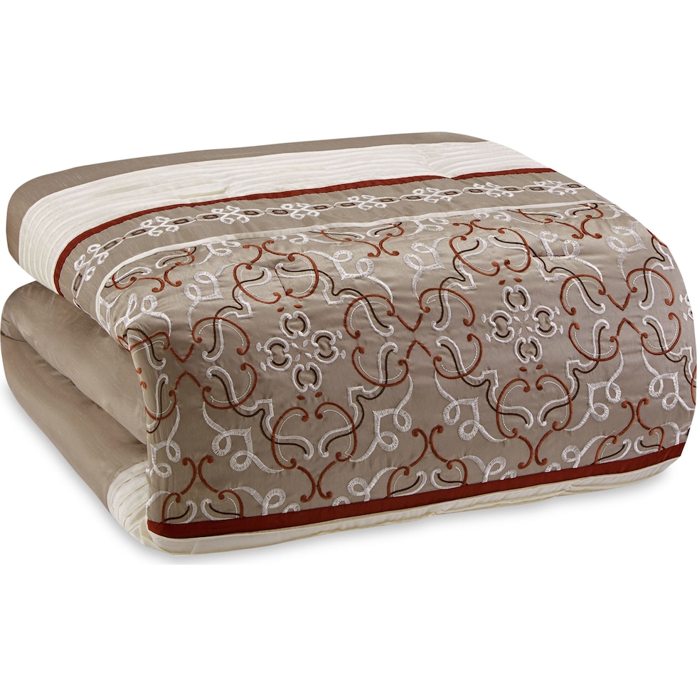 leanna red king bedding set   