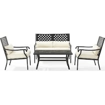 leavenworth black  pc outdoor living   