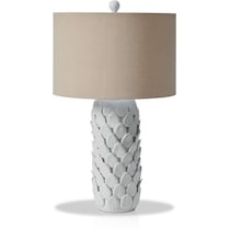 leaves white table lamp   