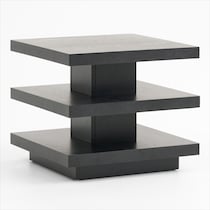 ledger black end table   