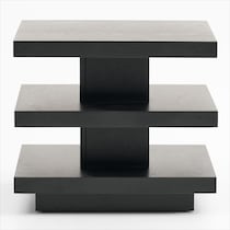 ledger black end table   