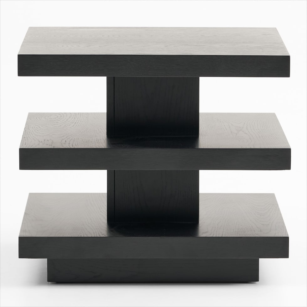 ledger black end table   