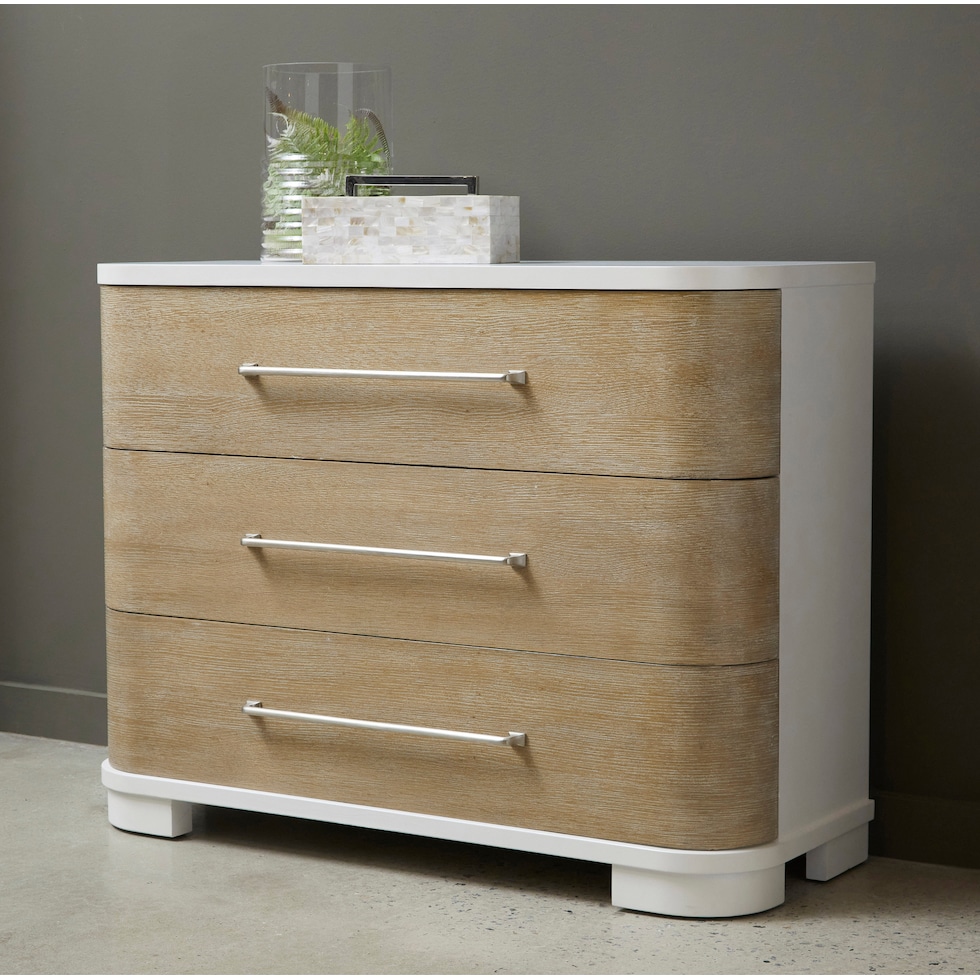 ledger light brown accent chest   