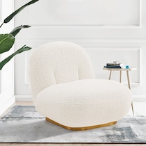 leela white accent chair   