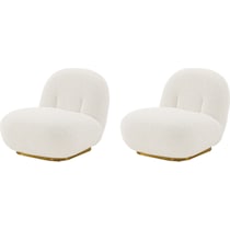 leela white accent chair   