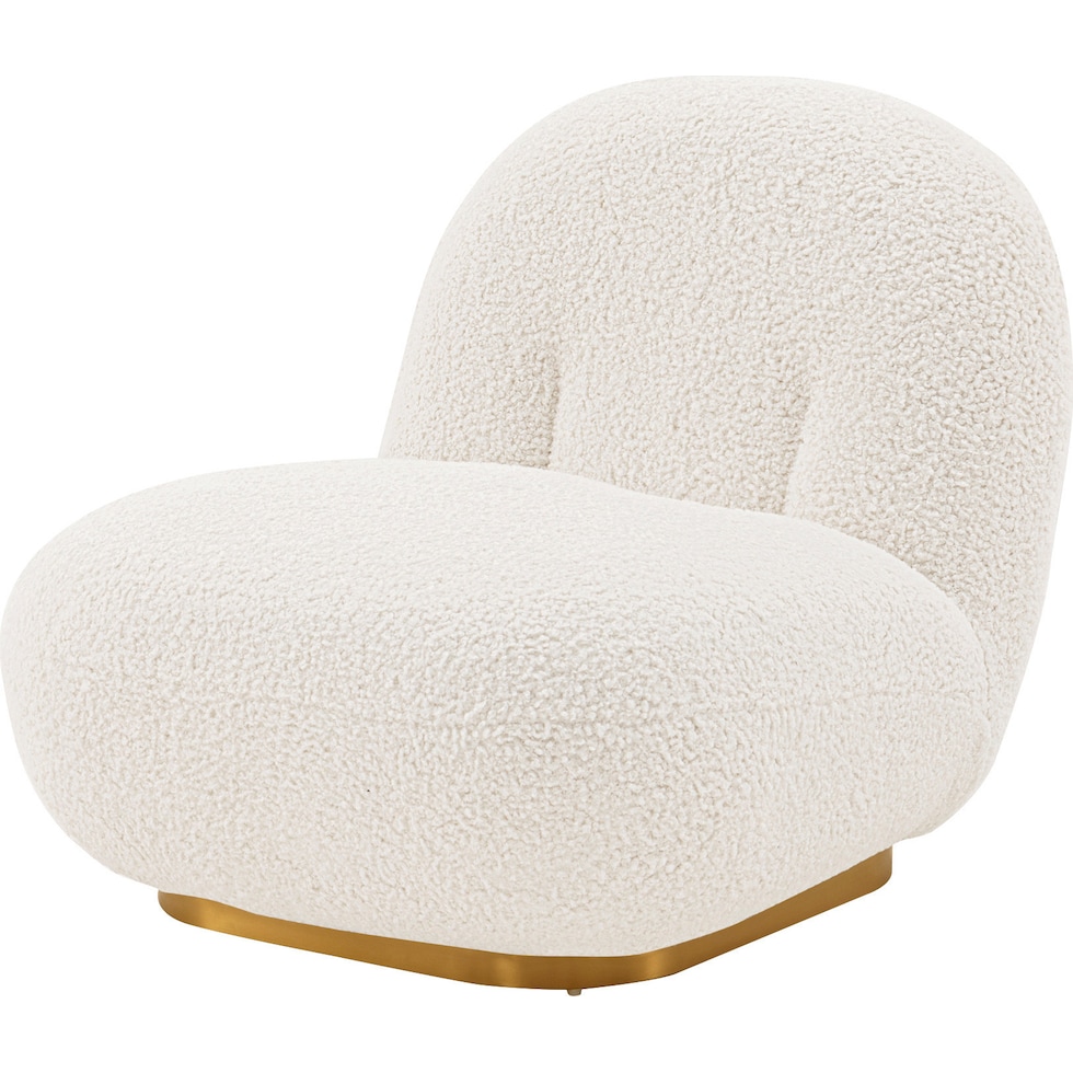 leela white accent chair   