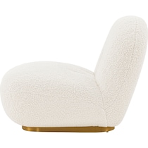 leela white accent chair   